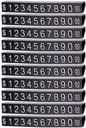 10 set prisvisning kub justerbara prislappar smycken pris visning prislappar dollar pris block kit med nummer och bokstäver