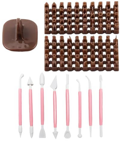 1 Set Di Timbri Per Biscotti Alfanumerici, 8 Penne Per Incisioni Da Forno, Stampi Per Timbri Per Biscotti, Stampi Per Pressa Per Pasta, Goffratori, Strumenti Da Forno Fai-Da-Te