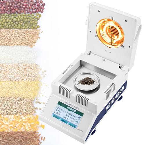 FAcoLL Lab Moisture Analyzer, Precision Lab Moisture Tester with High-Efficiency Halogen Lamp, Tester Halogen Moisture Meter with Temperature Control 60-160 ℃, for Rapid Moisture Test 100g 0.001g