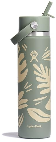 Hydro Flask 24 Oz Wide Flex Straw Cap Botanical Bliss Agave
