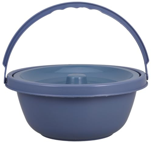 FOMIYES Portable Chamber Pot for Adults Lightweight Compact Durable Plastic Commode Potty Seat with Stable Flat Base for Elderly Pregnant Household Bathroom Aid
