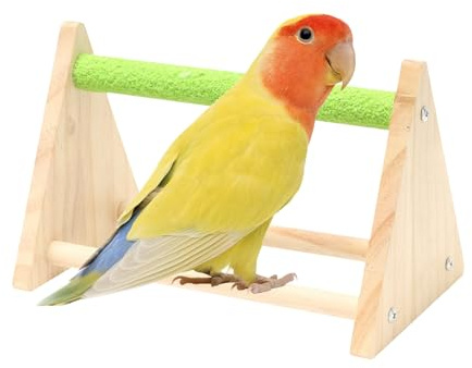 Soporte para Loro - Perca De Pájaro | Soporte De Juego De Aves, Perca De Pájaro,Centro De Juego De Actividad De Aves De Madera - Triangle Perch Playgrous