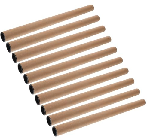 Hoement 10 Stück Versandrolle A3 aus Papier mit Superior Schutz und Wiederverwendbar Aufbewahrungsröhre für Poster und Kunstwerke in Khaki für Transport und Lagerung