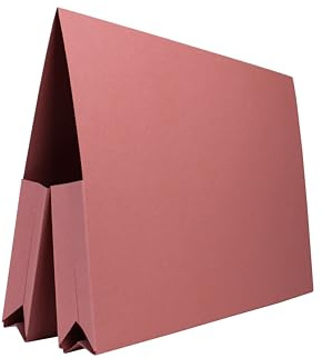 Exacompta - Ref 214-REDZ - Guildhall - Double Pocket Legal Wallet, 250 x 355mm, 315gsm Premium Heavyweight Manilla, Holds A4 & Foolscap Documents - Red, Pack of 25