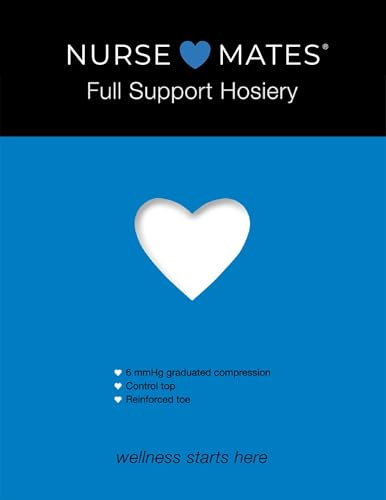 Nurse Mates Full Support Pantyhose | 6 mmHg Gentle Graduated Compression | Cool and Comfortable | 1 Pair | White | Size C