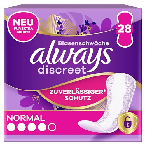 Always Discreet, 112 Protège-Slips Incontinence Femme, Normal, Protection Intégrale pour Fuites Urinaires Très Légères, Pack 1 Mois