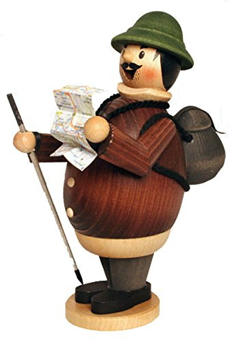 Kuhnert Drechserei rökare, rökelsefigur Max av trä - olika scener - Made in Germany Wanderer