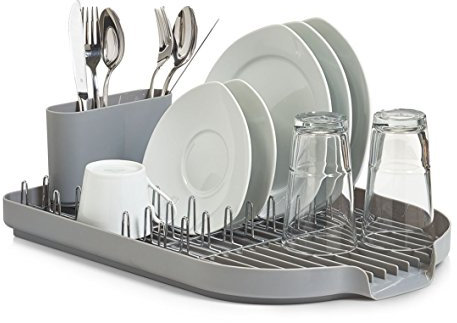 Zeller 24890 Geschirrabtropfständer, Kunststoff 45 x 32 x 13 cm, grau