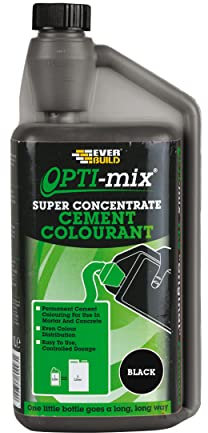 Everbuild Opti-Mix Super Concentrate Cement Colourant – One Shot Cement – Easy to Use – Black – 1 Litre