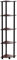 Furinno Turn-N-Tube 5 Tier Corner Display Rack Multipurpose Shelving Unit, Dark Cherry/Black