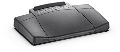 Philips 2210 Pedal de control ergonómico delgado [para Dictado Transcripción Kits 720 725 730] Ref LFH2210