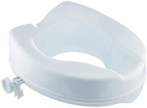 NRS Healthcare Linton Plus Raised Toilet Seat, 100 mm / 4 inch, White