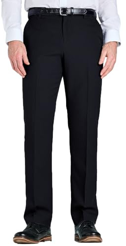 Farah Men's Hidden Stretch Waistband Flex Trousers Black