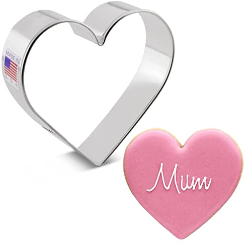Ann Clark Cookie Cutters Cortador de galletas corazón - 8,3 cm - Acero fabricado en EE. UU.