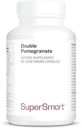 Doppelte Granatapfel - Antioxidantien - Unterstützt die Bekämpfung von oxidativem Stress - Standardisierter Granatapfelextrakt mit 40% Punicalagine und 90% Ellagsäure - Vegan - Glutenfrei - Supersmart
