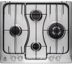 Electrolux RGG 6243 LOX Built-in Gas Stainless steel hob - hobs (Built-in, Gas, Stainless steel, Stainless steel, 1000 W, 2000 W)