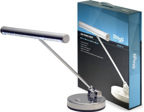 LED pianolampa pianolampa krom/silver