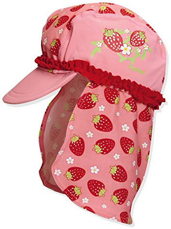 Playshoes Mädchen UV-Schutz Erdbeeren Mütze, Mehrfarbig (original 900), Large (Herstellergröße: 53cm)