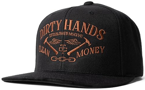 DHCM Catena Hat – Dirty Hands Clean Money Snapback Cap, Men’s Workwear Hat, Curved Brim, Adjustable Fit