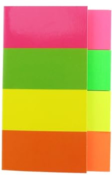 Kores - Sticky Tabs - Paper Index Tabs, 20 x 50mm - Revision Supplies, Bible Tabs, Page Markers Tabs, Book Markers, Back to School Supplies - 4 x 50 in Assorted Colours