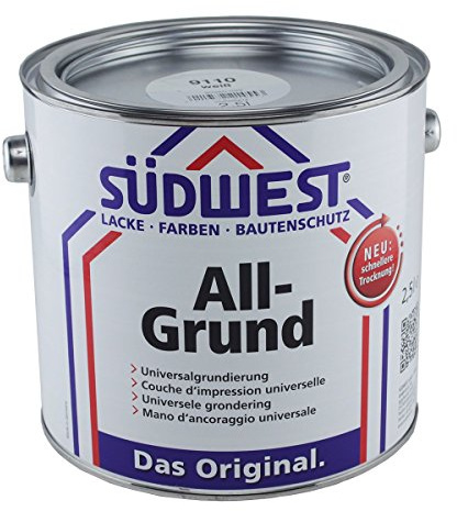 Südwest 7001 All-Grund Universal-Grundierung Farbe Silbergrau, 2,5 Liter