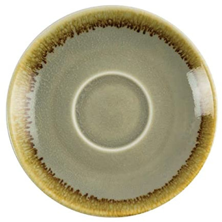 Olympia Kiln Espresso Saucer Moss (Pack of 6) - Porcelain Tea, Coffee Small Plate for Cups GP477