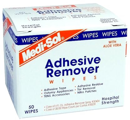 De-Solv-it! 30037 Orange Sol 50 Count Medi-Sol Adhesive Remover Wipes