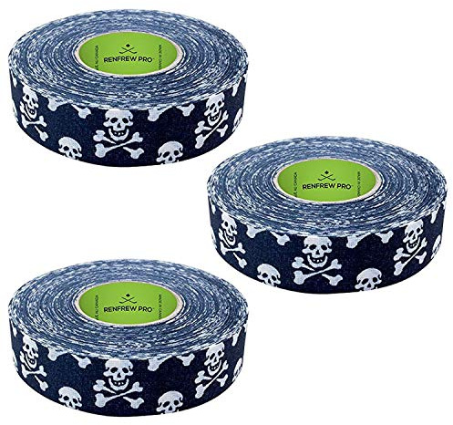 Renfrew New 3 Pk Skull Cross Bones Hockey Stick Blade Shaft Tape Rolls 24mmx25m
