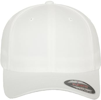 Flexfit Wooly Combed Casquette de Baseball à 6 Panneaux 28 Couleurs Unisexe pour Adulte et Enfant, Mixte, 6277, White, Youth