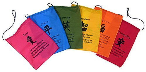 Inspiring Message Affirmation Meditation Prayer Flag Bunting in Rainbow Colours - Hand Made in Bali FAIRTRADE