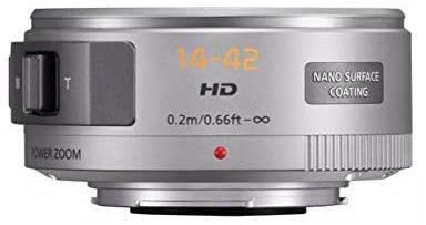 PANASONIC LUMIX G X Vario Power Zoom Lens, 14-42mm, F3.5-5.6 ASPH., Mirrorless Micro Four Thirds, POWER Optical I.S., H-PS14042S (SILVER)