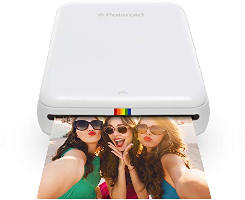 Zink Polaroid ZIP Wireless Mobile Photo Mini Printer (White) Compatible w/ iOS & Android, NFC & Bluetooth Devices
