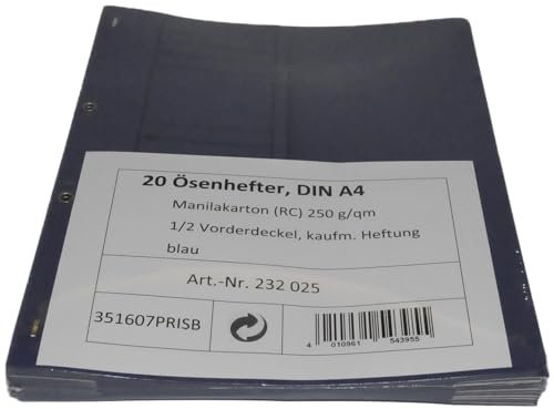 Ösenhefter blau A4-20 Stück