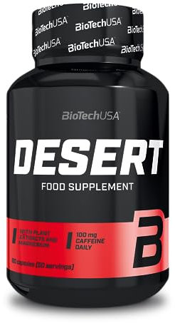 BioTechUSA Desert avec stimulant | Contrôle du métabolisme | Magnésium et extraits de plantes, 100 Capsules