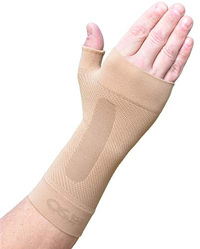 Orthosleeve® WS6 Handgelenkbandage | Natürliche Größe S (Handgelenkumfang 13-15,5 cm.) | Exklusive Kompressionstechnologie® mit 6 Zonen | Leichter, flexibler Komfort | Passt sich dem Handgelenk an | Schmerzlinderung bei Karpaltunnelsyndrom, Versauchung, Arthritis | Fördert die Durchblutung