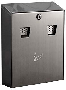 Beaumont Stainless Steel Wall Mounted Cigarette Ash Bin CZ677