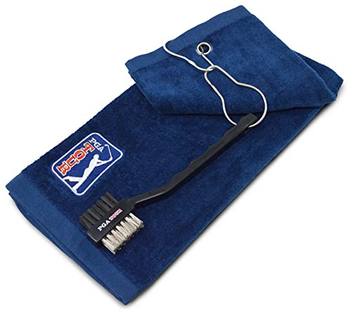 PGA Tour Serviette de golf et trousse avec brosse pour club