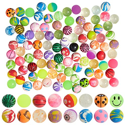 Juvale Bouncy Balls - Bulk Bouncy Balls for Kids Ages 4+ & Party Favor & Treat Bag Fillers - Classroom Treasure Box Variety Pack - 100-Pack, 1.25 in, Multicolor