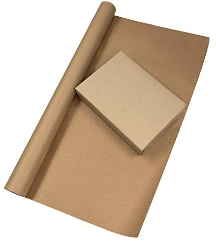 750mm x 25M Heavy Duty Brown Kraft Wrapping Paper Roll 90gsm – 25 METRES