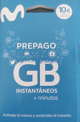 Tarjeta SIM Movistar Prepago con 10 € de saldo