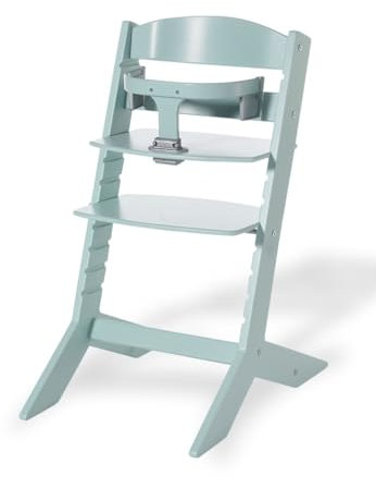 Geuther Hochstuhl SYT Kinderstuhl mitwachsender Baby Hochstuhl mit Babyliege komfortabler Baby Stuhl mit ergonomisch geschwungener Rückenlehne massiver Bauchbügel Mint