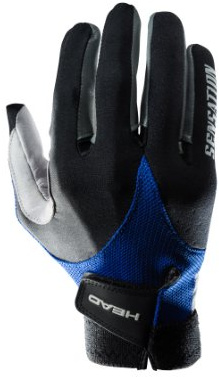 HEAD Leather Racquetball Glove - Sensation Lightweight Breathable Glove for Right & Left Hand - Royal/Black, Right - Large