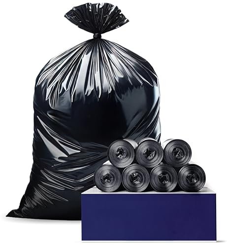 Plasticplace 40-45 Gallon Trash Bags │ 2.3 Mil │ Black Heavy Duty Garbage Can Liners │ 40 x 46 (50 Count)