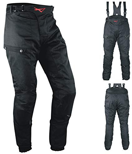 A-pro Moto de Cordura Pantalones 3 Capas Impermeable térmico Desmontable Hombre 34