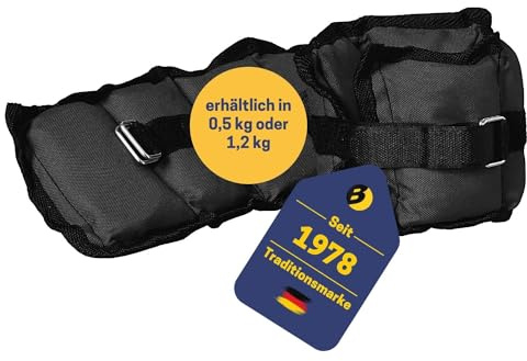 BEST SPORTING Gewichtsmanschetten 2er Set I 1,2kg I Gewichte für Beine und Arme beim Fitness, Joggen, Ausdauer, Krafttraining I Verstellbar mit praktischen Klettverschlüssen