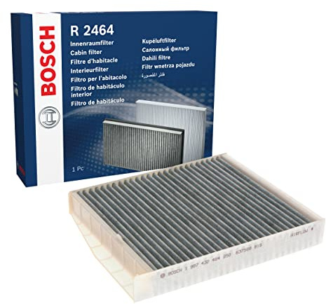 Bosch R2464 - kupéfilter med aktivt kol | Mot obehagliga dofter, pollen och damm för renare luft inuti fordonet