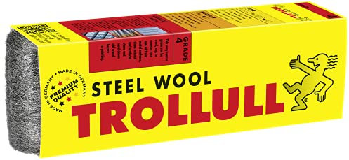 TROLLULL Steel Wool | Wire Wool 200g coarse 4 can be used to remove oil and grease from metal, clean natural stone, artificial stone, and sand old wood