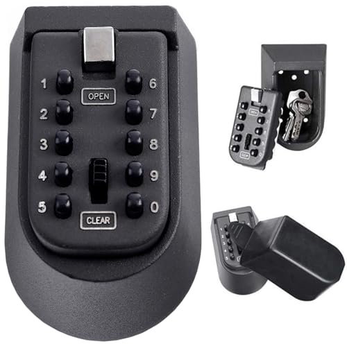 Nestling® Outdoor/Indoor Wall Mount Safe Cabinet Key Security Box Storage Lock Box Combination Digital Small Lock Keysafe