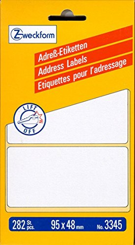 Adressetiketten Endlos 95x48mm ZWECKFORM 3345 282ST