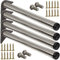 Stahlia 4 x Edelstahl Fi Tischfuß Ø60 mm Tischbeine Möbelfuß |Höhe 1100 mm|höhenverstellbar + 30 mm|inkl. Befestigungsmaterial |Tischfuss Verstellfuß Möbel Fuß Füße |